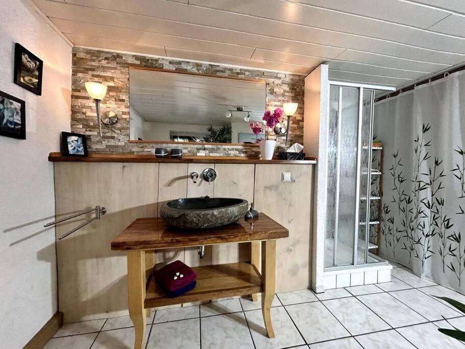 Rustikales Studio-Apartment Blockstube Im Haus Selma Гросшунау Екстериор снимка